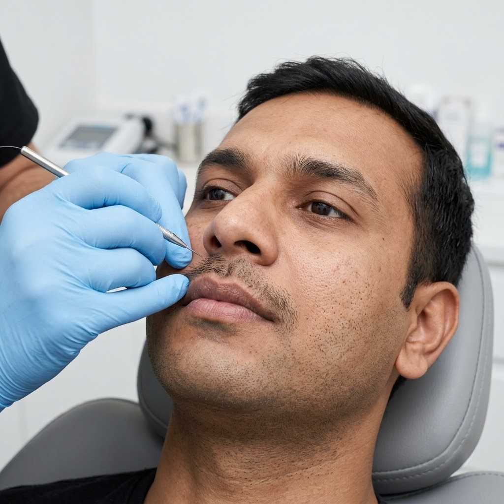 Mustache Hair Transplant - The Hair and Shape Clinic, Mumbai